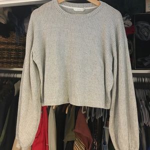 Lush Crop Balloon Sleeve Top